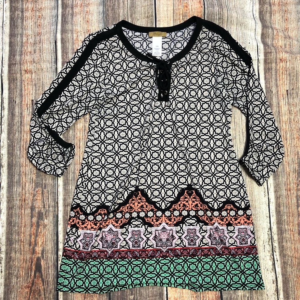 Valerie Stevens mini dress, tie front, size small